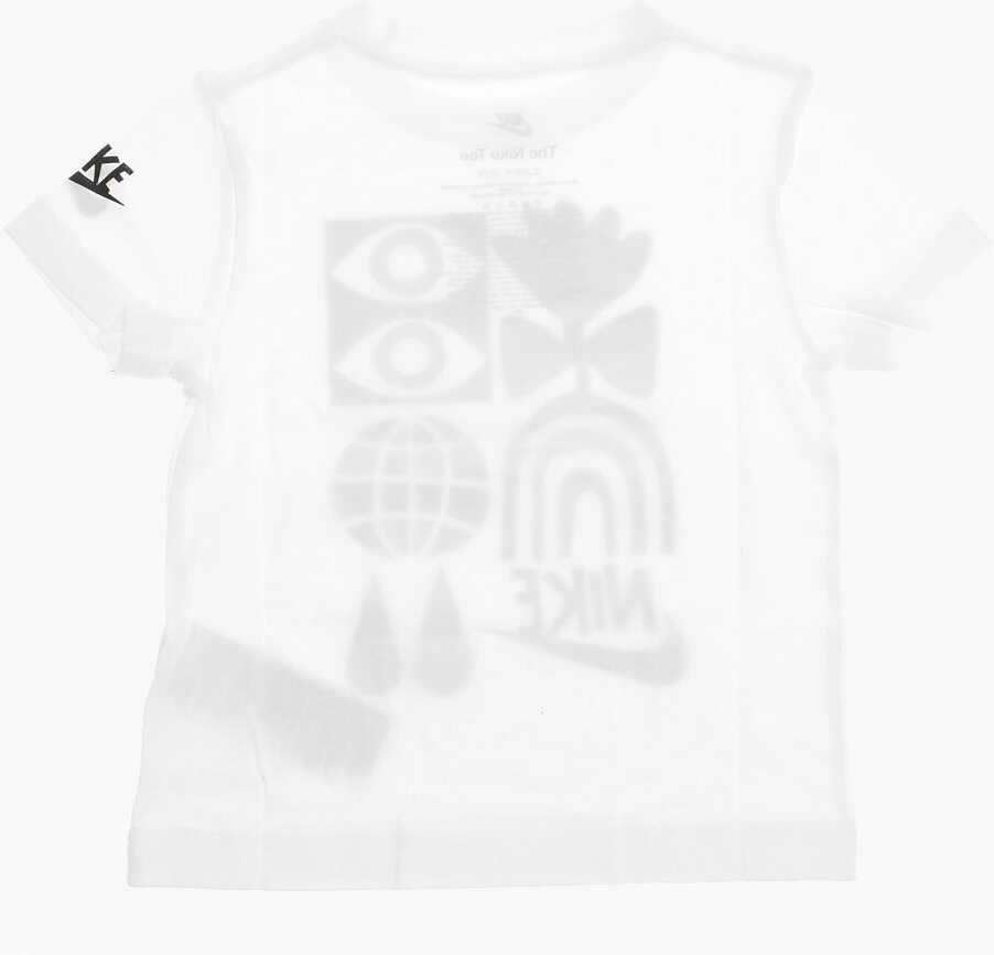 Tricouri Nike Two-Tone Crew-Neck T-Shirt With Embossed Logo Black & White Baieti (BM 9742475) 3