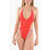 Diesel Striped Details Leggy Silhouette Bfsw-Katrien One Piece Swim Red
