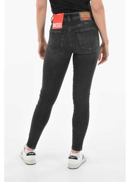 Blugi skinny Diesel Dark Washed 2017 Slandy Skinny Fit Jeans Black Femei (BM 9742520) 2