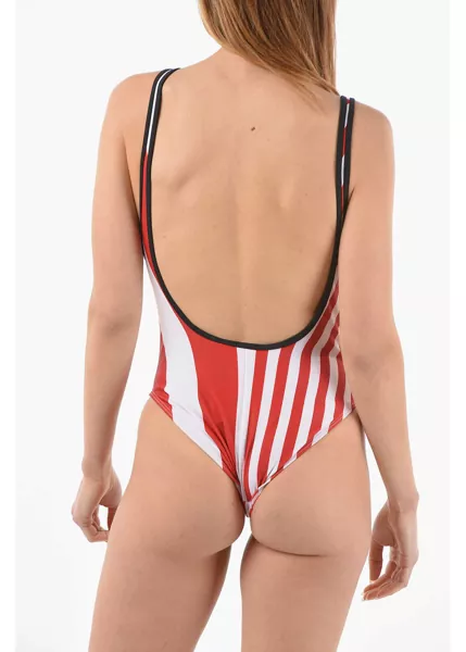 Costume de baie intregi Diesel Two Tone Bfsw-Lyass One Piece Swimsuit With Front Zip White Femei (BM 9742739) 2