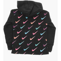 Bluze de trening pentru Baieti - Bluze de trening Nike All Over Logo Printed Brushed Cotton Hoodie Black Baieti (BM 9742793) - B-mall.ro