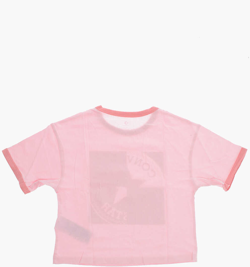 Tricouri Converse All Star Chuck Taylor Maxi Logo Front Crew-Neck T-Shirt Pink Baieti (BM 9743102) 3