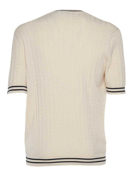 Tricouri Peserico Knitted T-shirt White Barbati (BM 9743543) 2