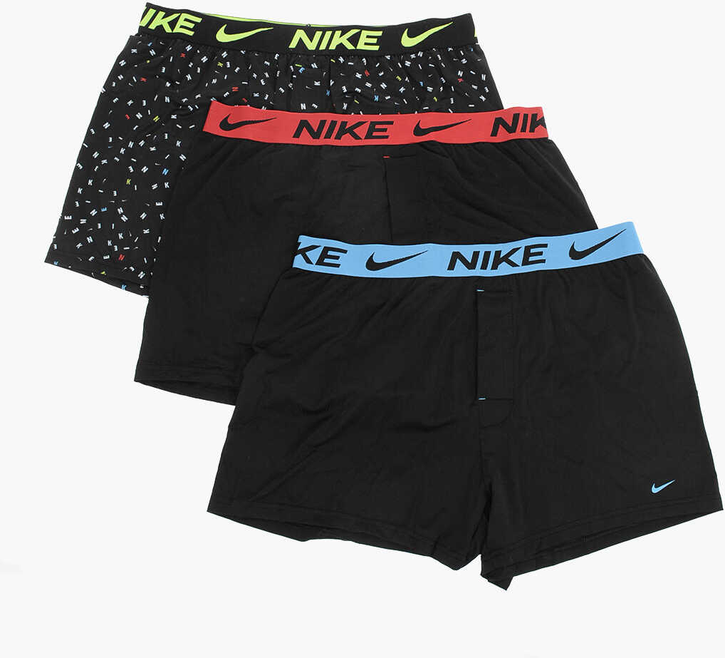 Nike Logoed Waist Band Dri-Fit 3 Boxer Set Black