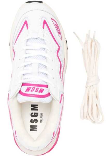 Sneakers MSGM Vortex Sneaker With Vibram Sole WHITE Femei (BM 9744701) 4