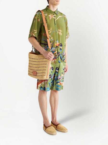 Genti tip postas ETRO Perforated Raffia Shoulder Bag BEIGE Barbati (BM 9745202) 2