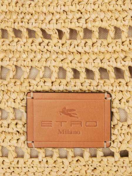Genti tip postas ETRO Perforated Raffia Shoulder Bag BEIGE Barbati (BM 9745202) 5