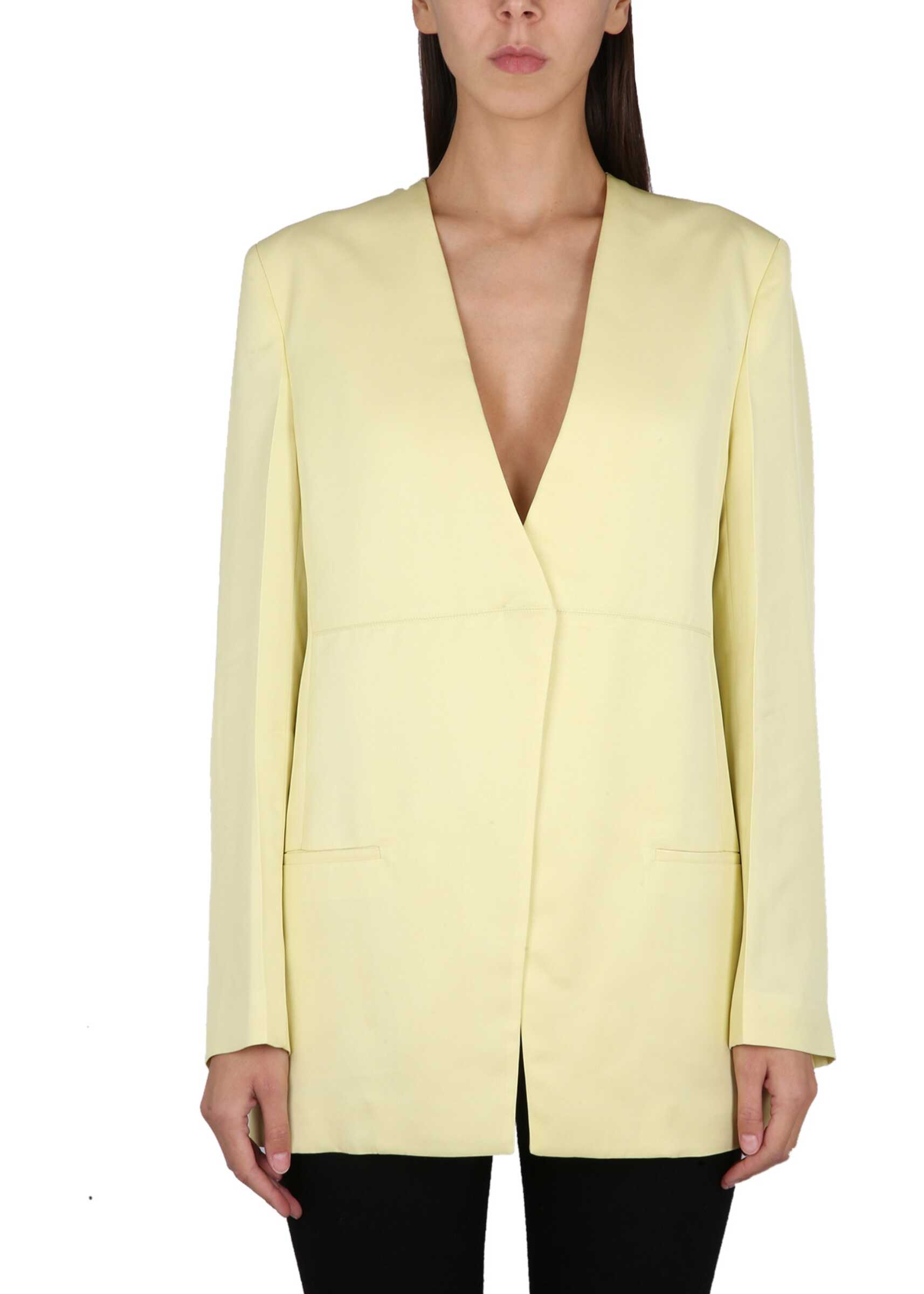 Jil Sander Jacket With Back Slit YELLOW