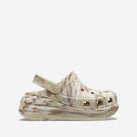 Slapi Crocs Classic Crush Marbled Clog 208265 BONE/MULTI Femei