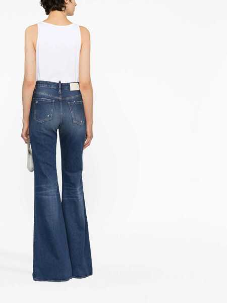 Blugi evazati DSQUARED2 Super Flare Jeans BLUE Femei (BM 9746339) 4