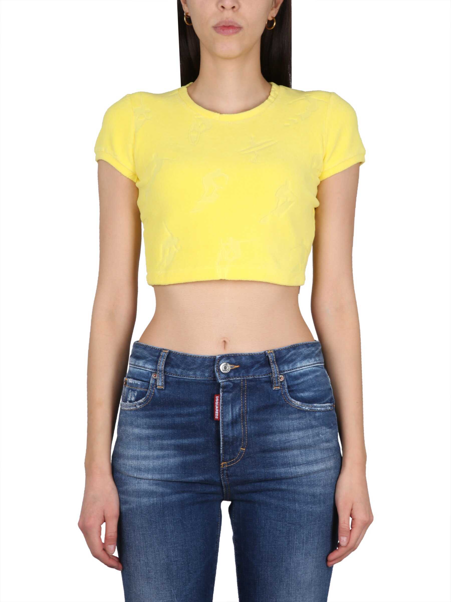 DSQUARED2 Top Cropped YELLOW
