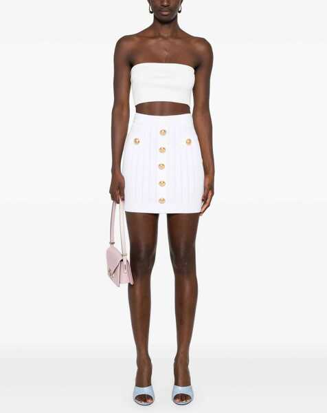 Fuste casual Balmain Mini Skirt WHITE Femei (BM 9746348) 2