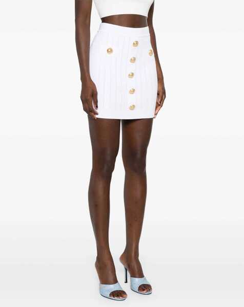 Fuste casual Balmain Mini Skirt WHITE Femei (BM 9746348) 3