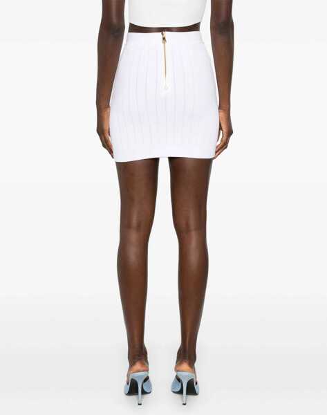 Fuste casual Balmain Mini Skirt WHITE Femei (BM 9746348) 4