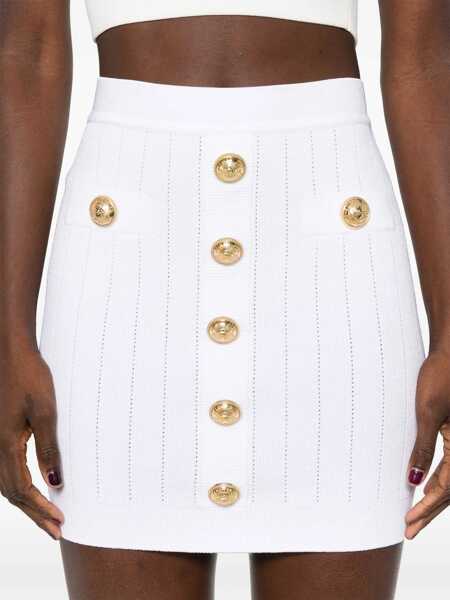 Fuste casual Balmain Mini Skirt WHITE Femei (BM 9746348) 5