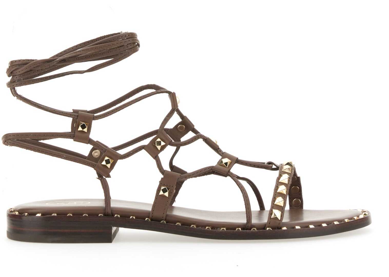 ASH Studded Sandal BROWN