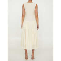 Rochii elegante Dama - Rochii elegante Jil Sander Pleated Cotton Dress IVORY Femei (BM 9746858) - B-mall.ro