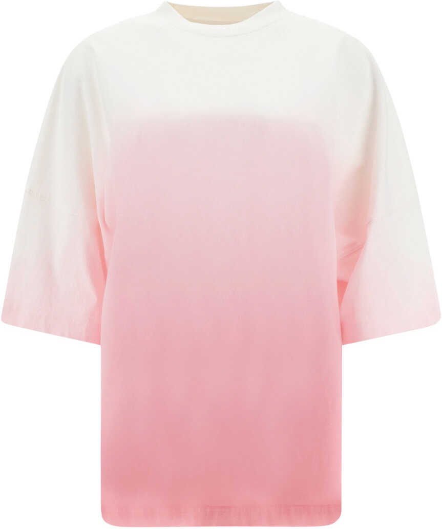 Palm Angels Gradient Over Logo T-Shirt CORAL WHITE