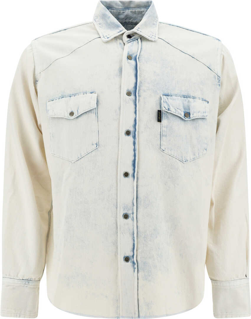 HAIKURE Rey Denim Shirt BLEACH BLUE