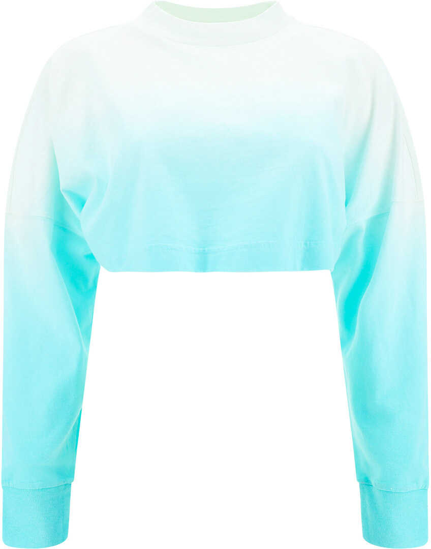 Palm Angels Gradient Over Logo Sweatshirt LIGHT BLUE