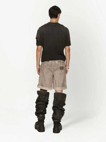 Pantaloni scurti Dolce & Gabbana Bermuda Shorts With Logo Plaque MULTICOLOUR Barbati (BM 9750203) 4