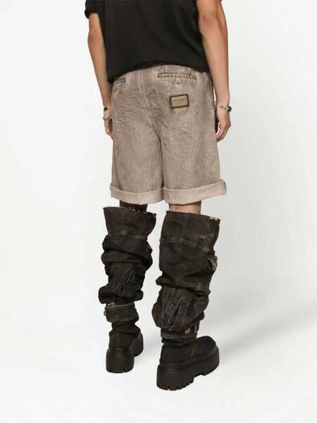 Pantaloni scurti Dolce & Gabbana Bermuda Shorts With Logo Plaque MULTICOLOUR Barbati (BM 9750203) 5