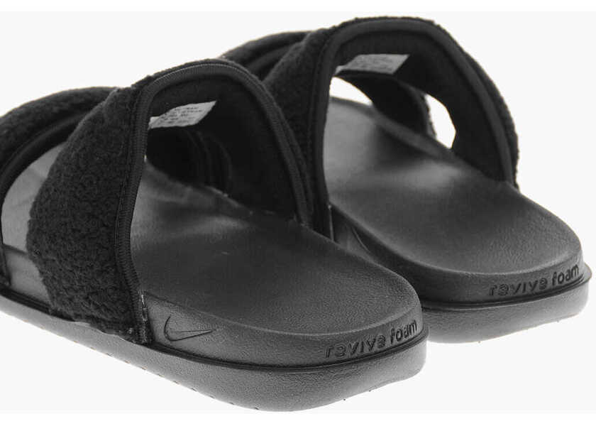 Papuci Nike Faux Fur Offcourt Duo Sliders Black Femei (BM 9750344) 2