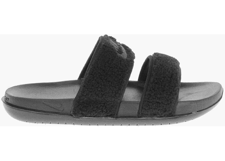 Papuci Nike Faux Fur Offcourt Duo Sliders Black Femei (BM 9750344) 3