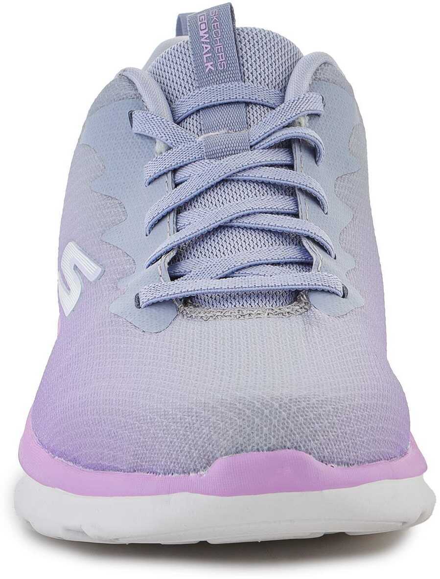 Pantofi fitness SKECHERS GO WALK AIR 2 . 0 QUICK BREEZE 124348 - GYLV Grey/Purple Femei (BM 9750536) 5
