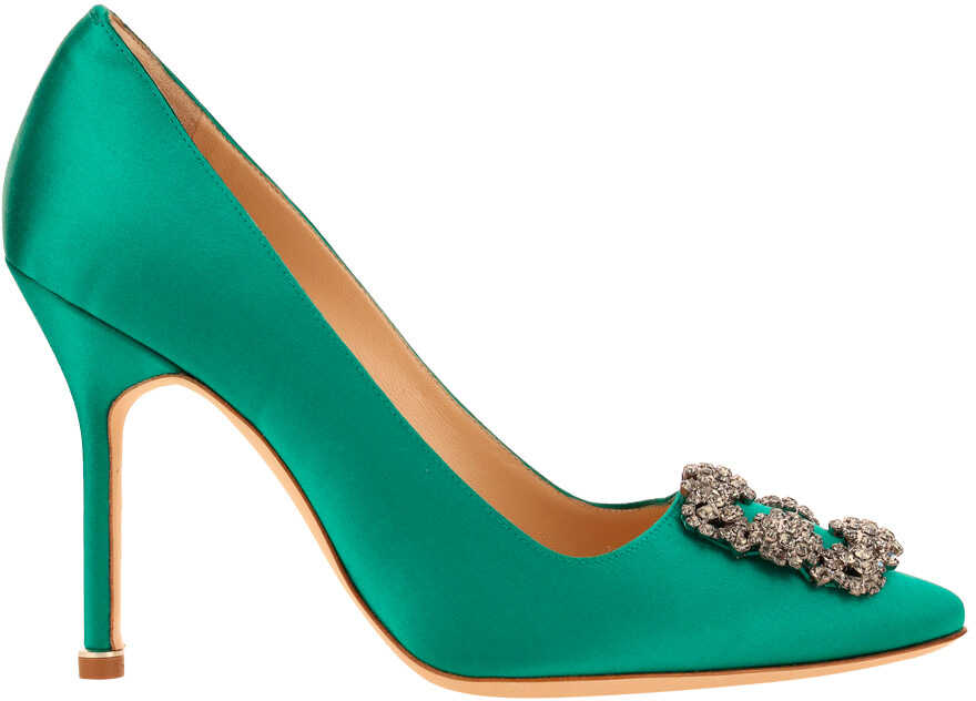 Manolo Blahnik Hangisi Pumps BGRN