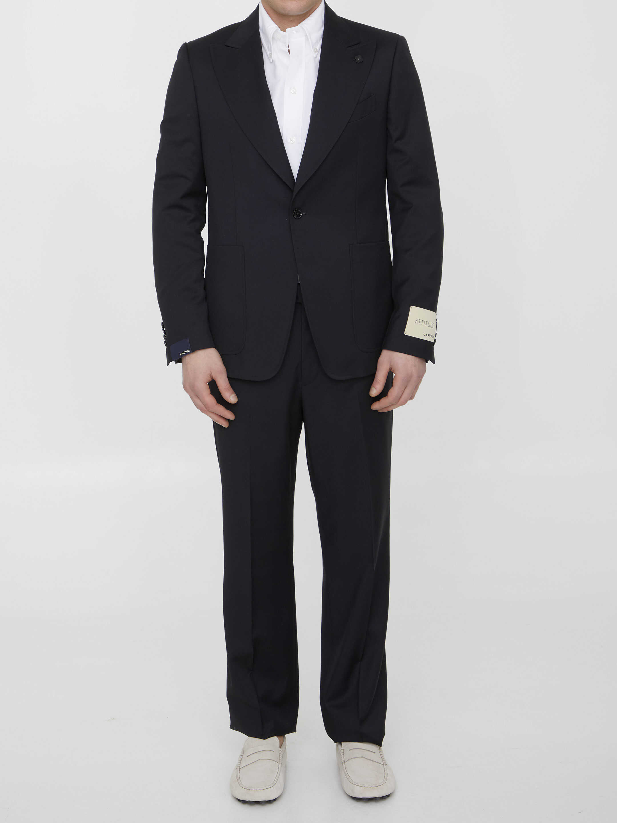 Lardini Two-Piece Suit In Wool BLACK