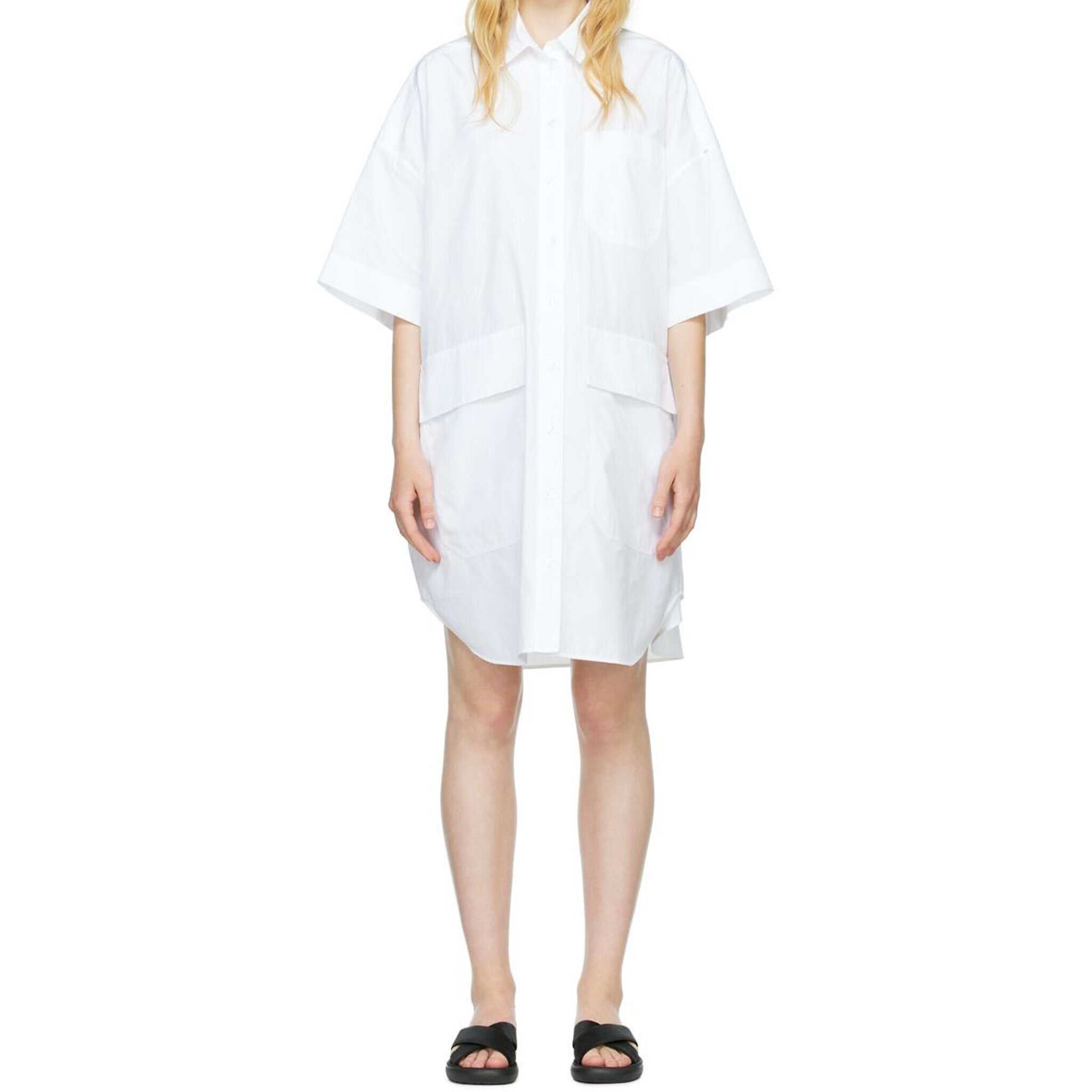 SPORTMAX Mogol Shirt Style Dress White