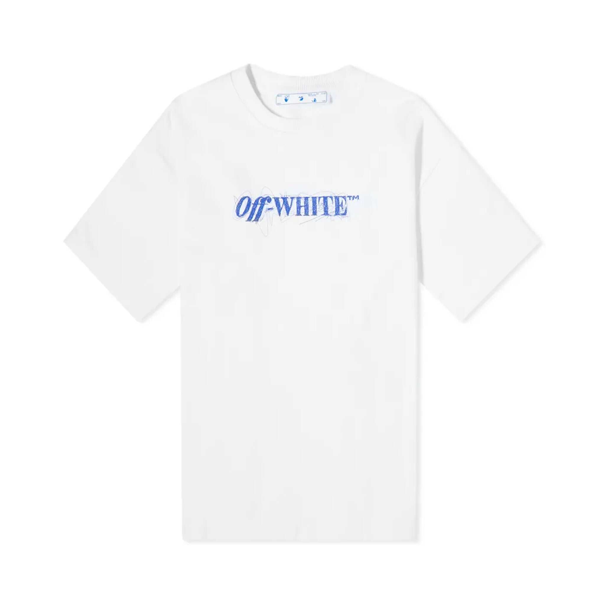 Off-White Cotton Logo T-shirt Dress White