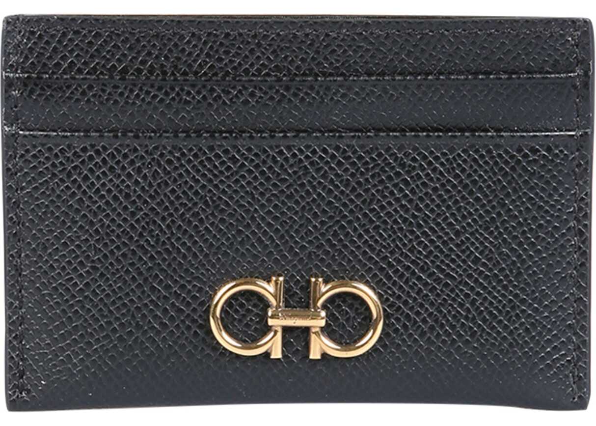 Ferragamo Card Holder Hooks BLACK