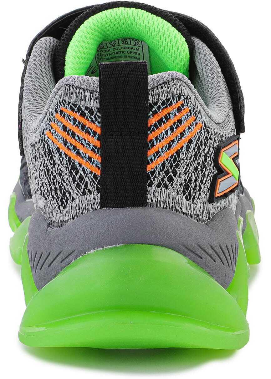 Sneakers SKECHERS S LIGHTS MEGA SURGE 400130L - BKLM Black/Green Baieti (BM 9754358) 4