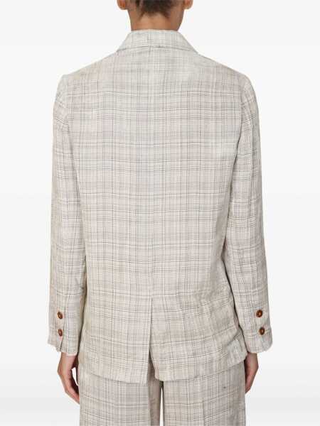 Sacouri ALYSI Double-Breasted Blazer BEIGE Femei (BM 9754373) 3