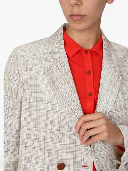 Sacouri ALYSI Double-Breasted Blazer BEIGE Femei (BM 9754373) 4