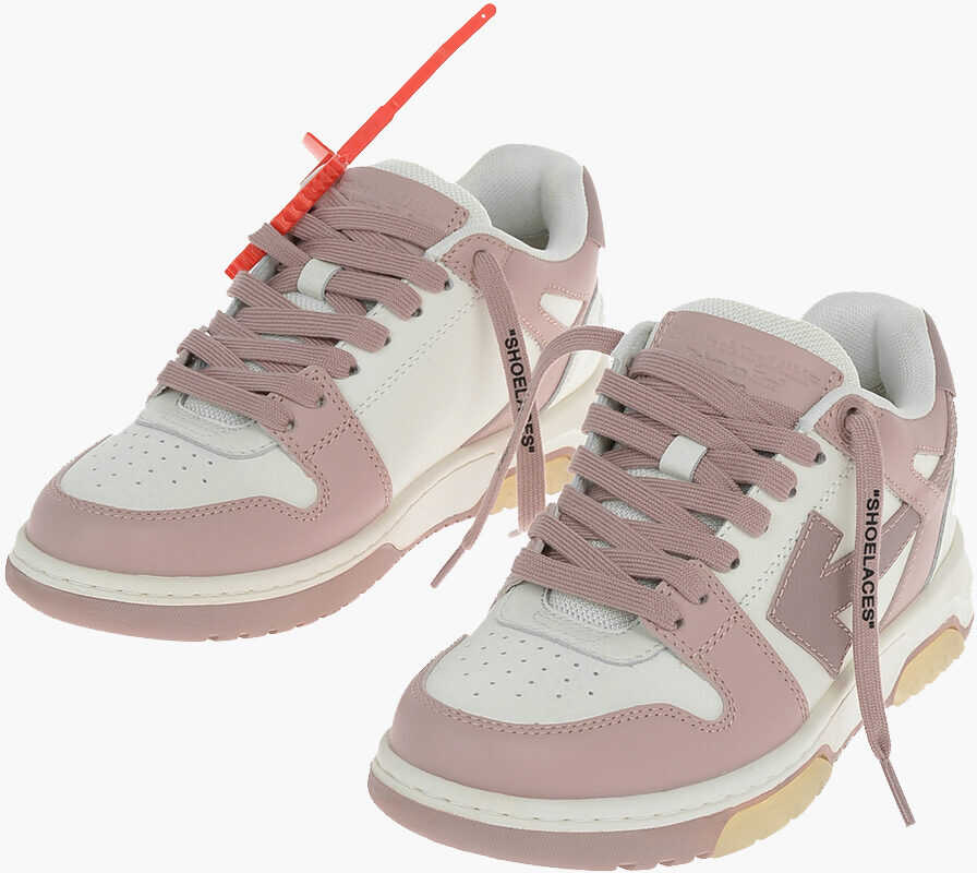 Off-White Leather Out Of Office Low Sneakers* Pink