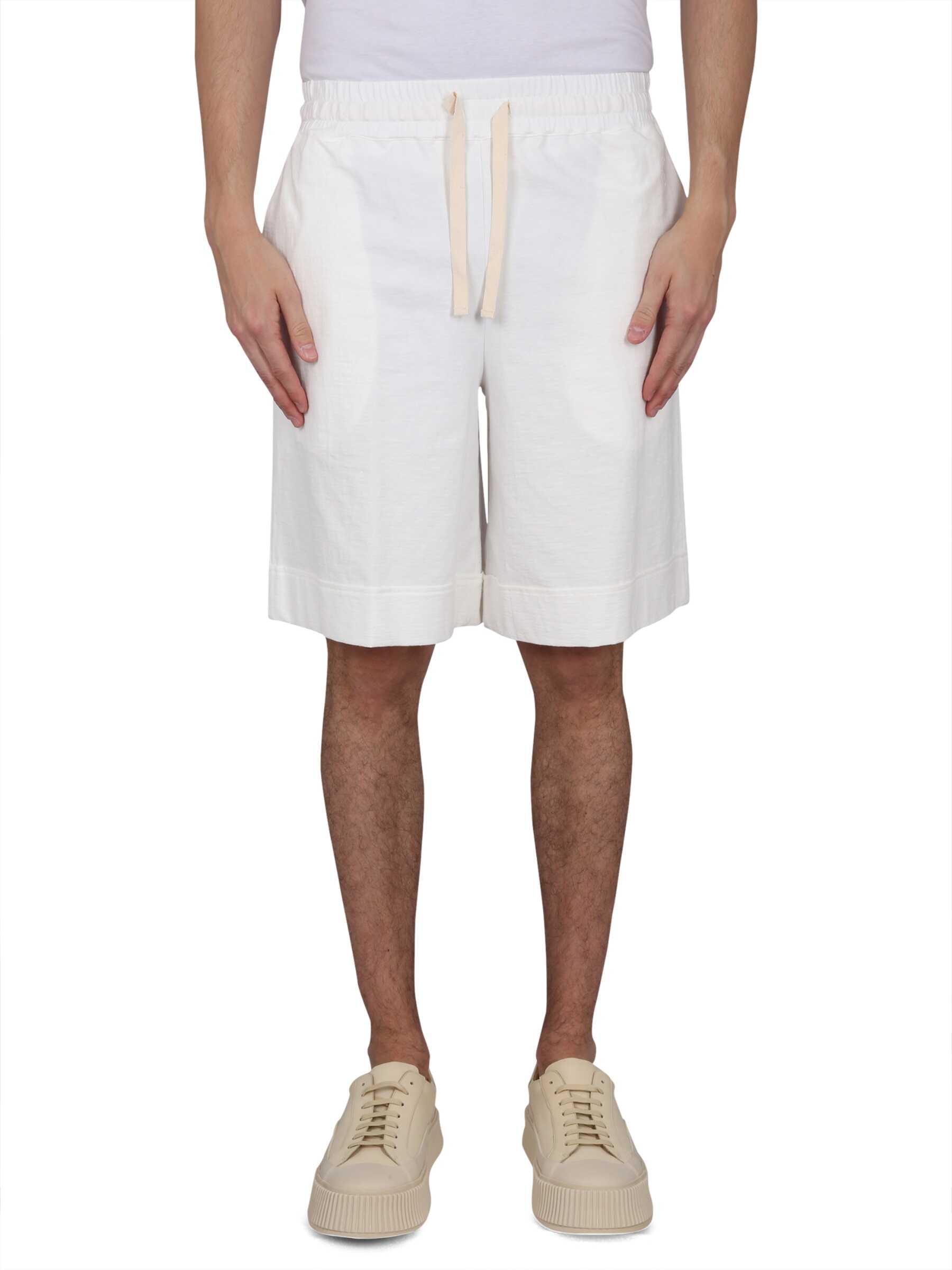 Jil Sander Cotton Bermuda Shorts WHITE