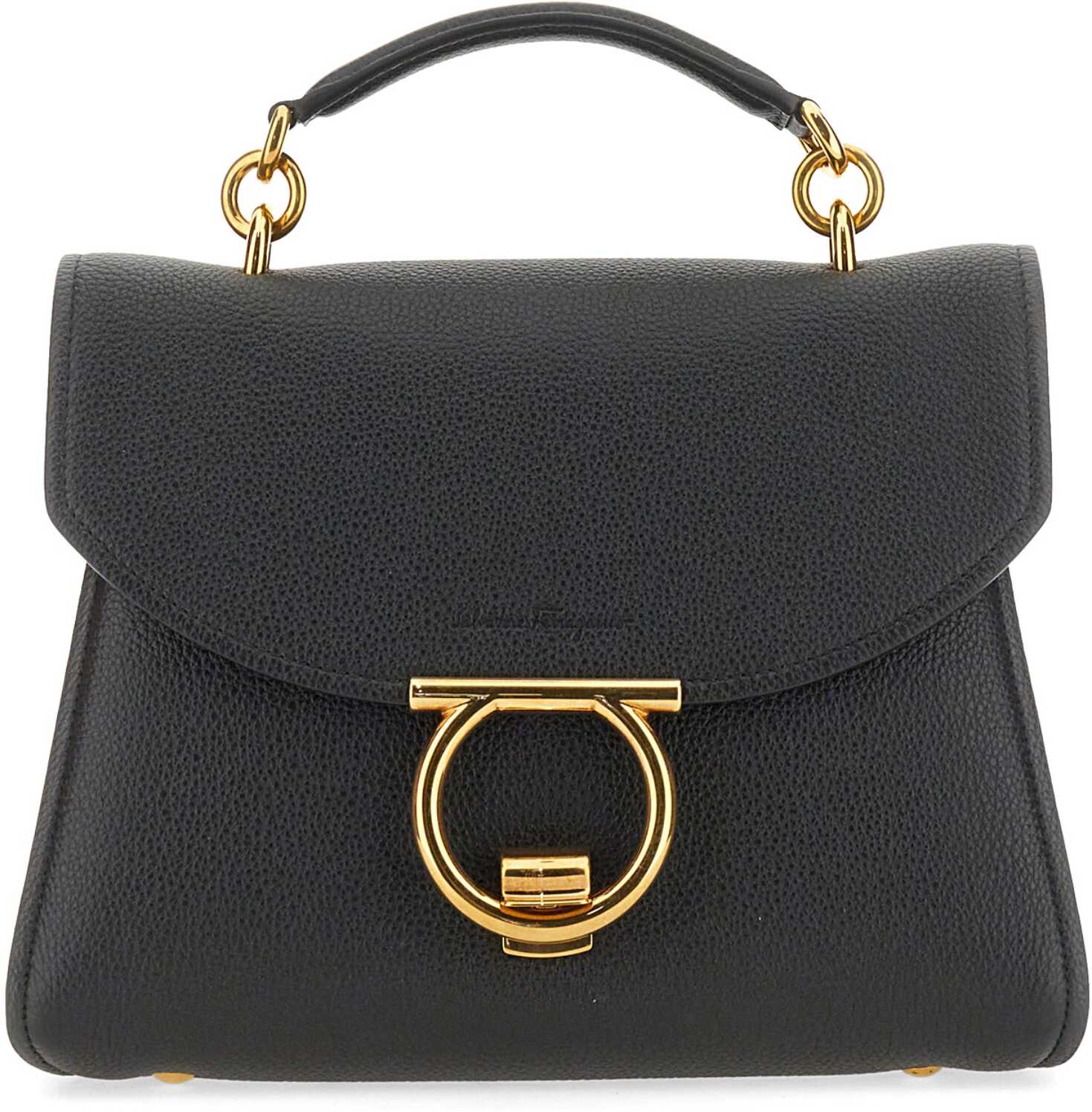 Ferragamo Mini Hooks Handbag BLACK