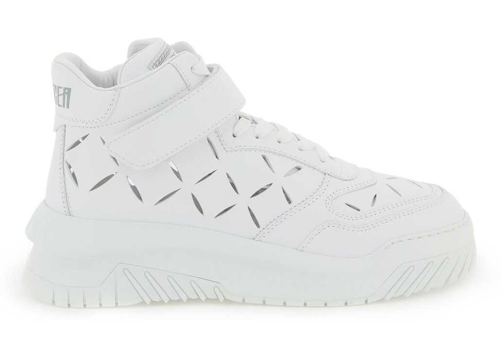 Versace \'Odissea\' Sneakers With Cut-Outs OPTICAL WHITE PALLADIUM