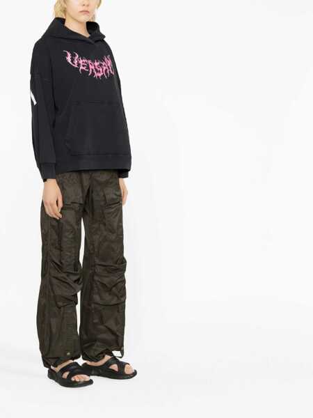 Hanorace Versace Hooded Sweatshirt With Logo BLACK Femei (BM 9756851) 4