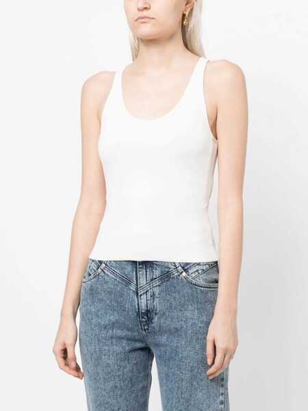 Body-uri Stella McCartney Compact Knit Bodysuit WHITE Femei (BM 9756860) 3