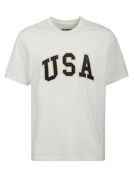 Tricouri Sebago Sebago T-shirt 72115RW A0B WHITE NATURAL USA Ab White Natural Usa Barbati (BM 9757961) 1