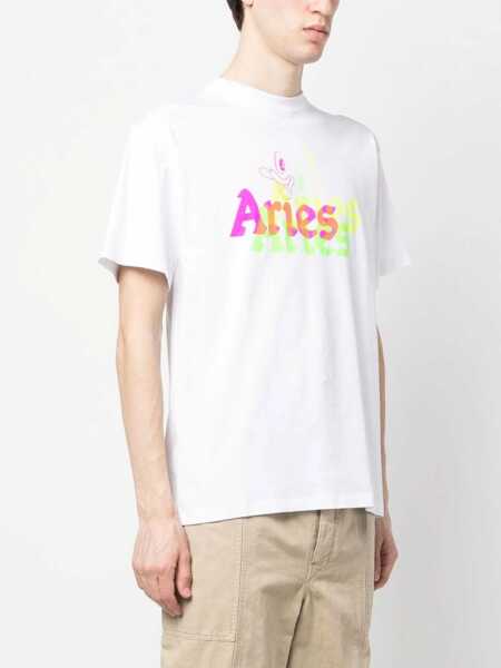 Tricouri Aries Trippy Aye Duck T-Shirt WHITE Barbati (BM 9759641) 3