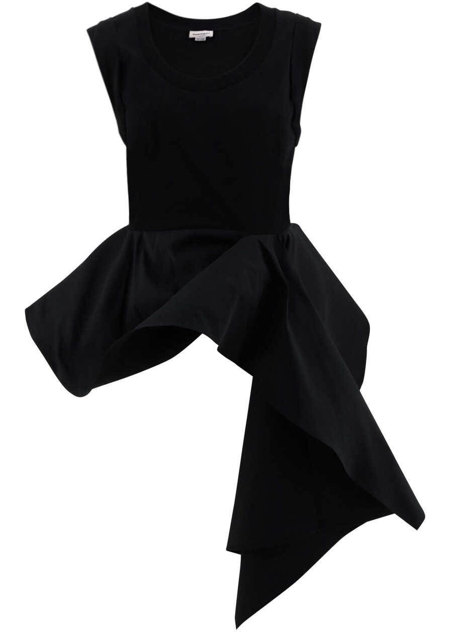 Alexander McQueen Cut & Sew Mini Dress BLACK