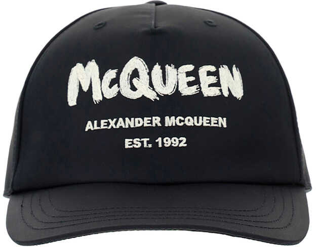 Alexander McQueen Alexander McQueen Baseball Hat BLACK/IVORY