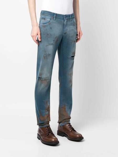 Blugi drepti Dolce & Gabbana Skinny Fit Jeans MULTICOLOUR Barbati (BM 9761231) 3