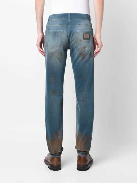 Blugi drepti Dolce & Gabbana Skinny Fit Jeans MULTICOLOUR Barbati (BM 9761231) 4