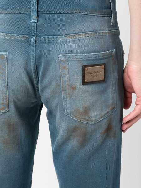 Blugi drepti Dolce & Gabbana Skinny Fit Jeans MULTICOLOUR Barbati (BM 9761231) 5